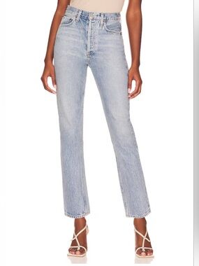 AGOLDE Riley High Rise Straight Crop Jeans in Renewal - 27